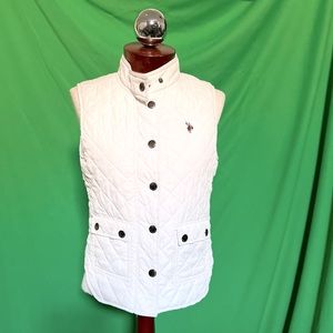 Polo Assn quilted white vest